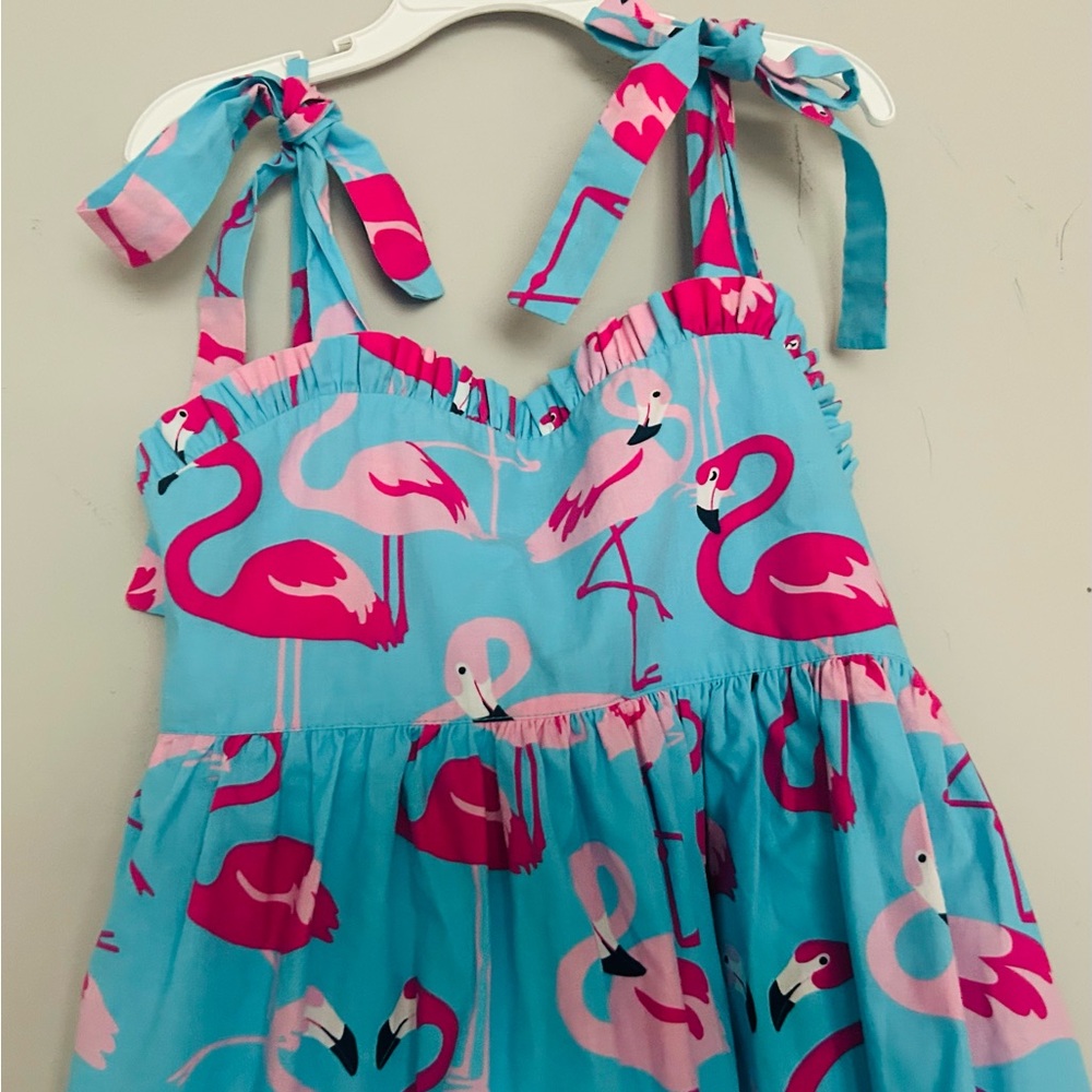 Easter Flamingo Print Dress